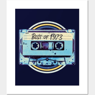 Retro Best of 1973 Mixtape Audio Cassette Tape // Funny Vintage 1973 Birthday Posters and Art